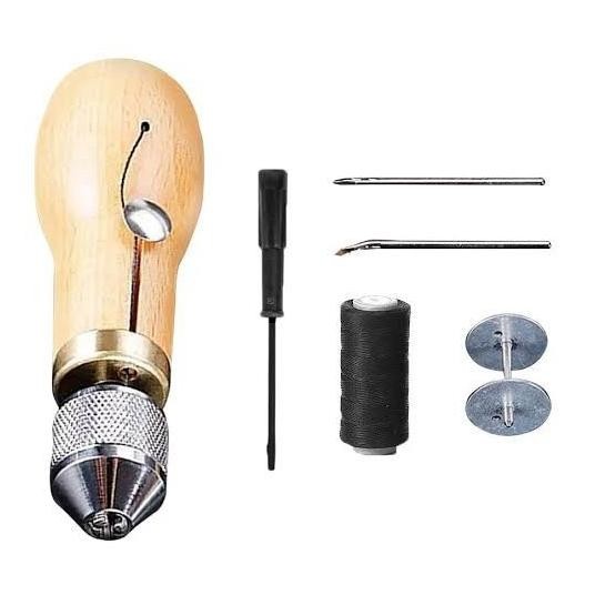 Berkualitas Speedy Stitcher Sewing Hand Stitching Awl Needle Alat Jahit Menjahit Jarum Leather Kulit