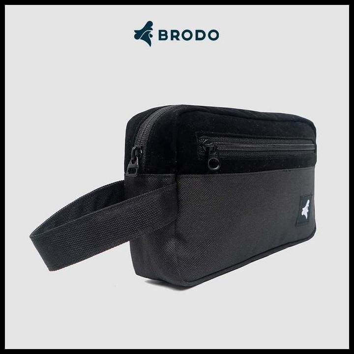 Brodo - Tas Arsup Pouch Full Black Original Best Seller