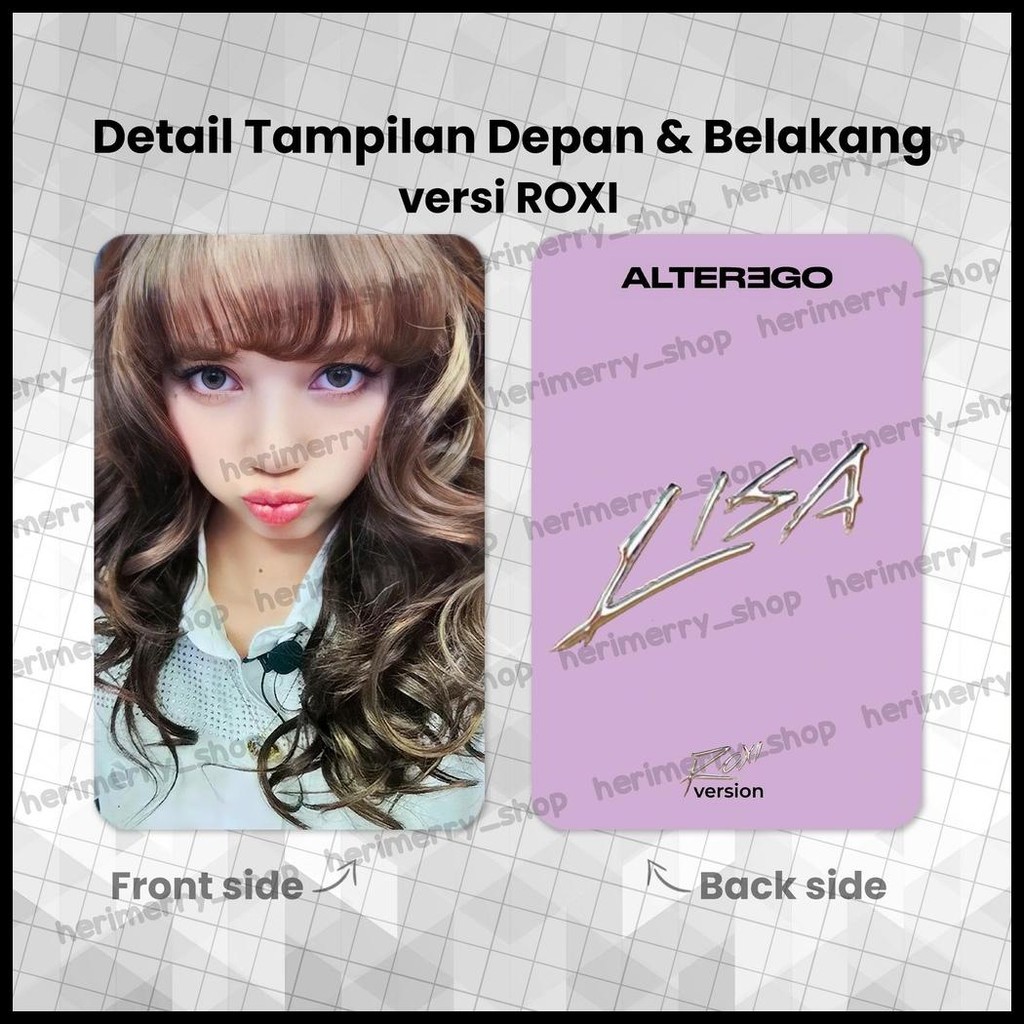(ISI 5 PCS) PHOTOCARD LISA ALTER EGO - PC PREMIUM 2 SISI KARTU KPOP MERCH UN BP