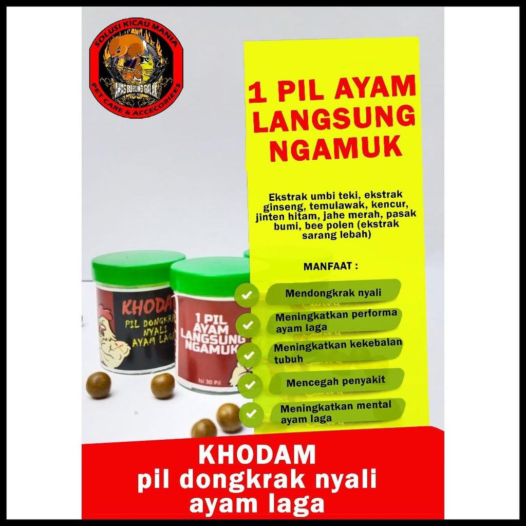 DOPING AYAM LAGA KHODAM PIL DONGKRAK NYALI GINGSENG NAGA