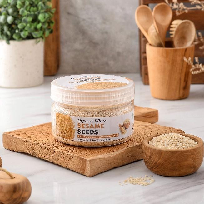 

Organic Roasted White Sesame Seeds Premium / Biji Wijen Putih Panggang Organik / Goma Seed
