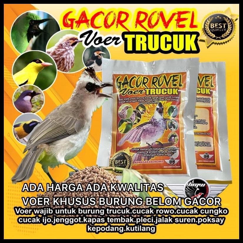 VOER TRUCUK PENGGACOR BURUNG/PAKAN BURUNG/PAKAN HEWAN/SUPLEMEN HEWAN/GACOR ROVEL/PENGGACOR BURUNG