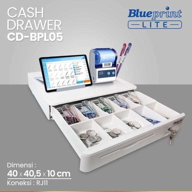 

CASH DRAWER BLUEPRINT CD-BPL05 40x40.5x10 CM [LACI KASIR] HM