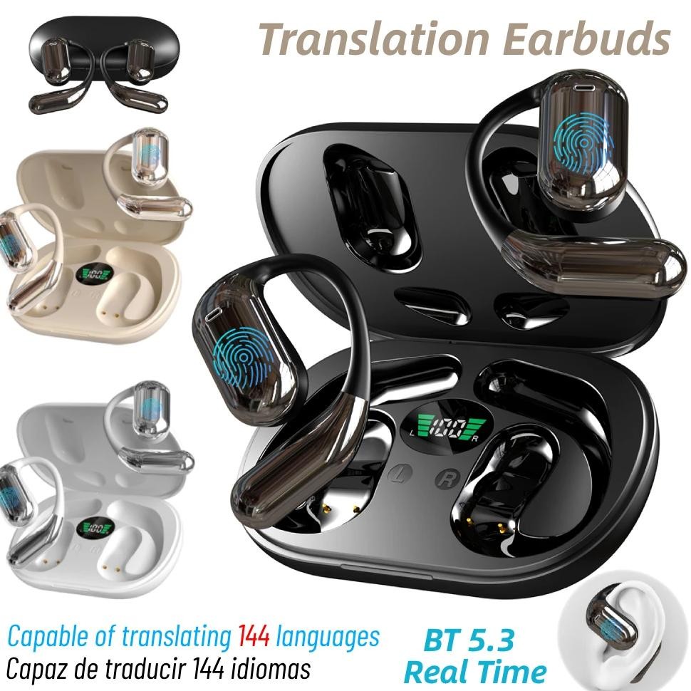 

3-in1 Wireless BT5.3 Translation Earbuds Smart Ai Translation Headphones 144 Languages Real Time Translator Support Music Callin
