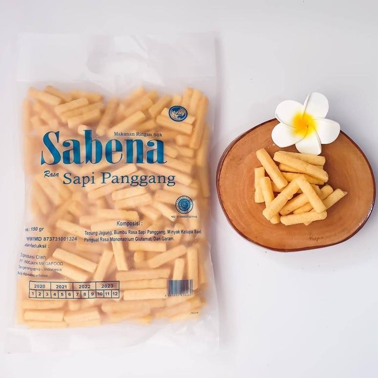 

SABENA STIK 340g / ANEKA RASA KEJU BALADO SAPI PANGGANG JAGUNG BAKAR CEMILAN JAJANAN / KERIPIK SABENA STIK BALADO