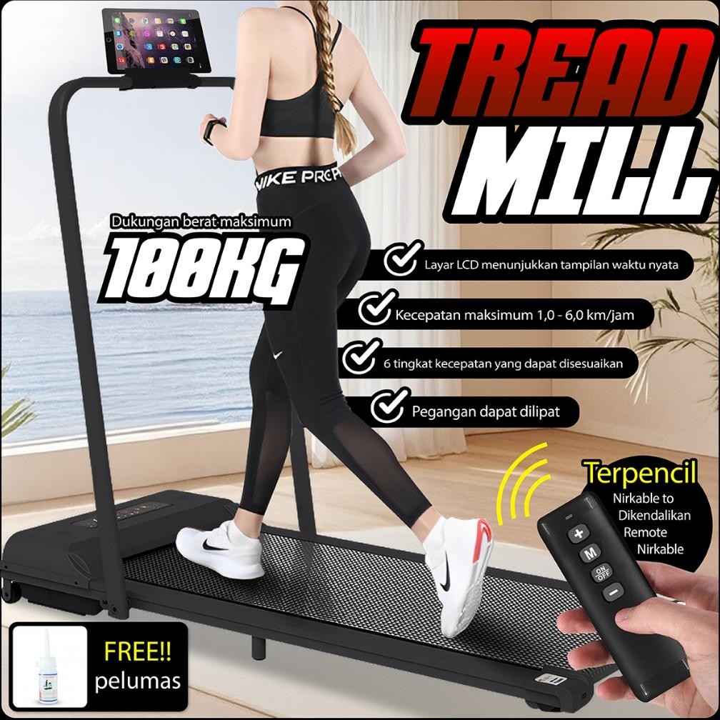 Treadmill Elektrik Treadmil Listrik Walking Pad Running Pad model Fleksibel LOW WATT TM200