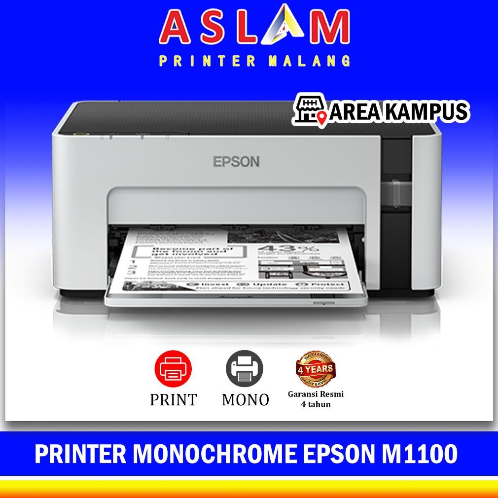 Berkualitas Printer Epson M1100 Printer Mono Hanya Print Saja / Hitam Putih Garansi resmi Epson MURA