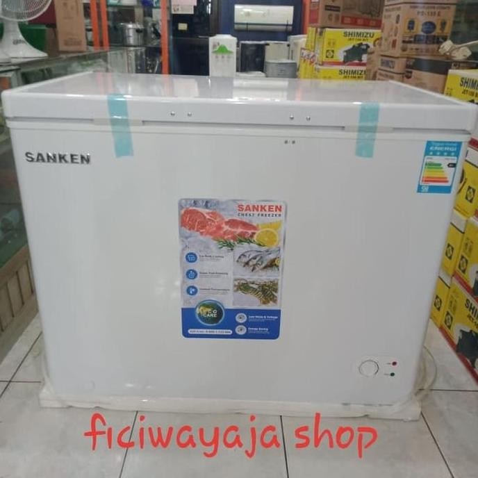 TERLARIS - CHEST FREEZER SANKEN SRF320, FREEZER BOX SANKEN SRF320 WHITE, CHILER