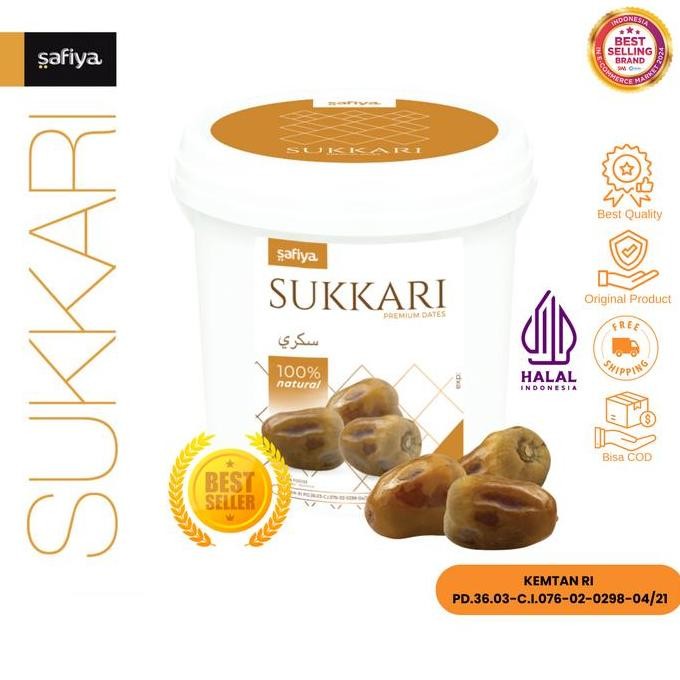 

READY Safiya Kurma Sukari Ember 850 Gram Kurma Raja Lembut Manis