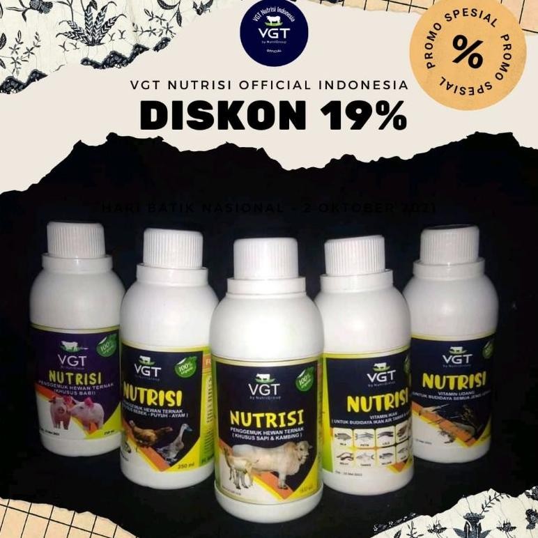 Terlaris VGT Nutrisi Sapi Kambing Kerbau Hamster Babi Kelincii Marmut Kuda Ikan Udang Lobster air ta
