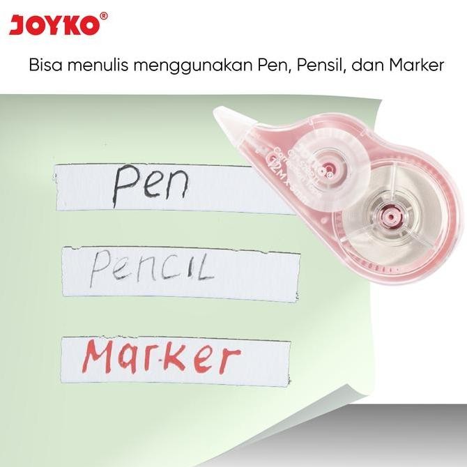 

les JOYKO CORRECTION TAPE 12M TIPEX KERTAS JOYKO PASTEL PITA KOREKSI TIPX TIP-EX JOYKO CT-522PTL PASTEL LUSIN [12PCS]