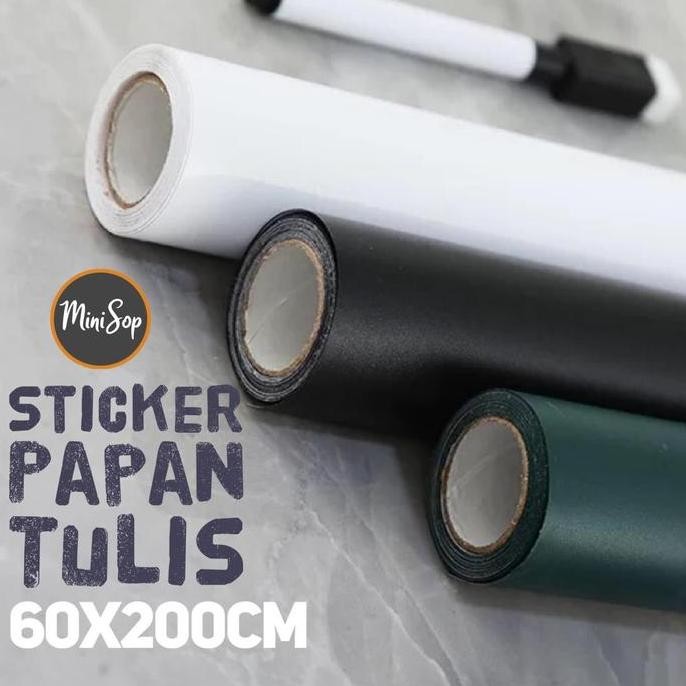

les STIKER PAPAN TULIS WHITEBOARD BLACKBOARD KAPUR STICKER 60X200CM