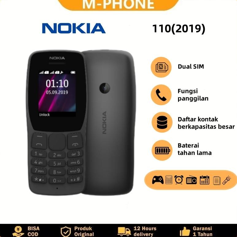 GTU-712 MMA-1318 Nokia 110 (2019) HP Murah Cuci Gudang Dual SIM, Radio FM, Baterai Tahan Lama, Handp