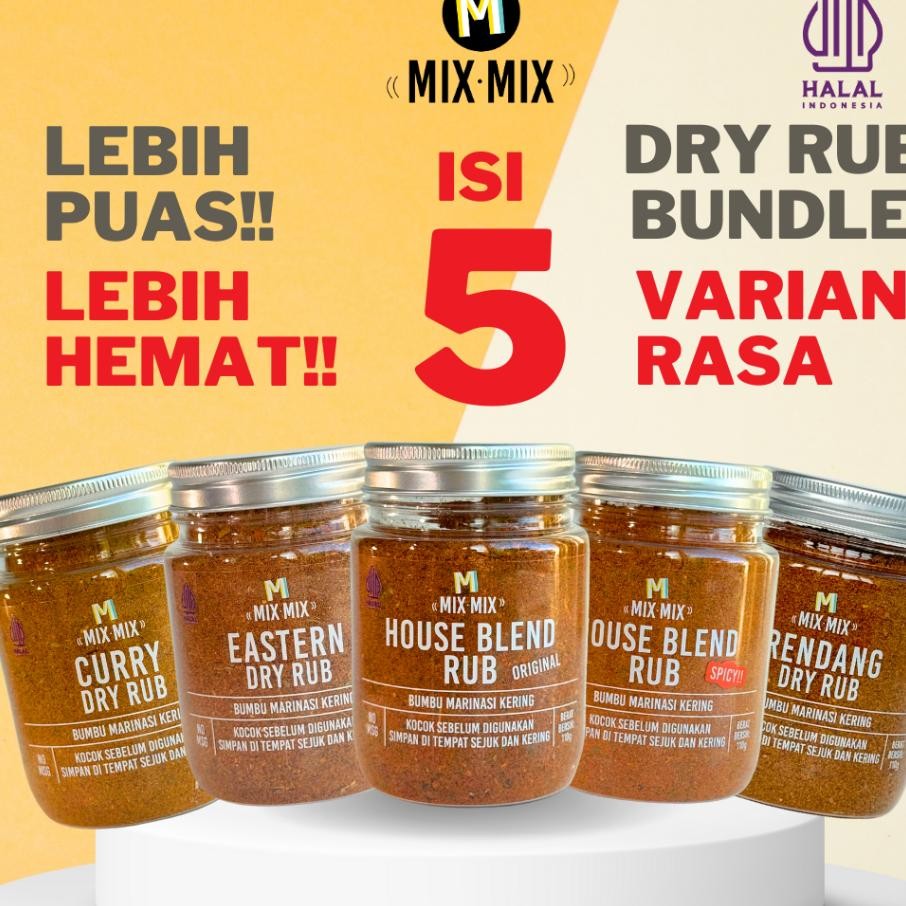 

Bundle Paket Mixmix Dry Rub Isi 5 Toples 110Gr