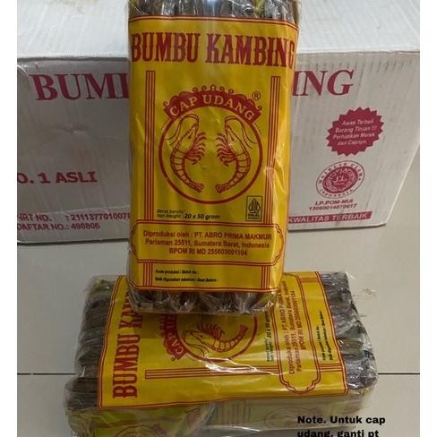 

Bumbu Kambing Cap Udang Sasetan 1 Pa Isi 20Pcs