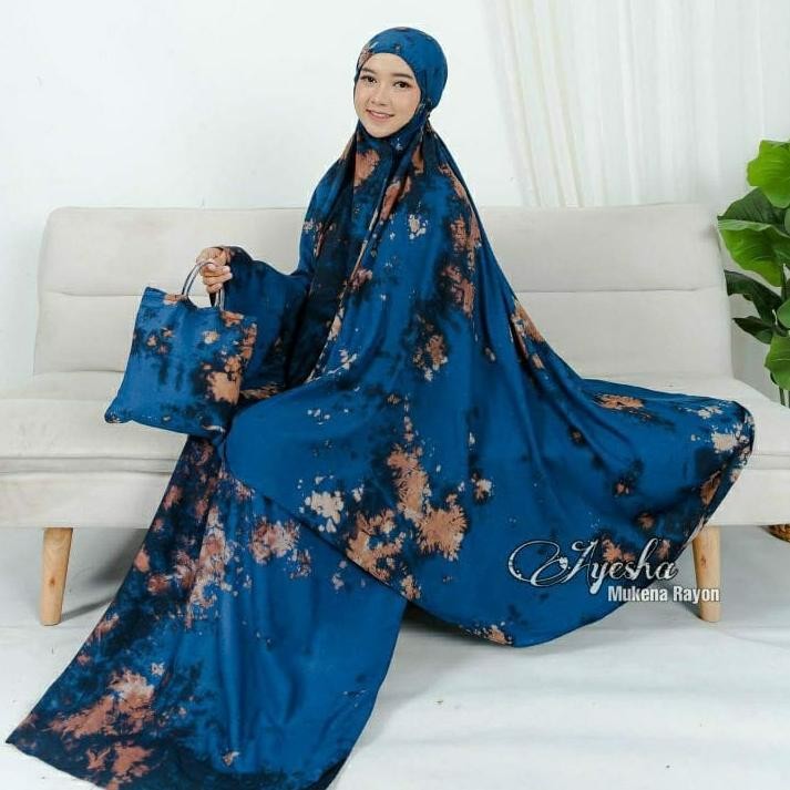 Mukena Dewasa Rayon Bali Premium |mukena katun rayon||mukena motif bunga tye dye