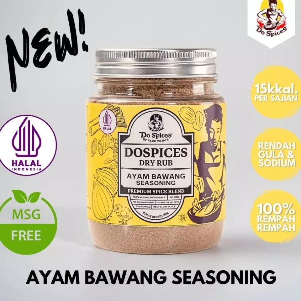 

Dospices Healthy Dry Rub Bumbu Marinasi Rendah Kal Ayam Bawang Curry Masala