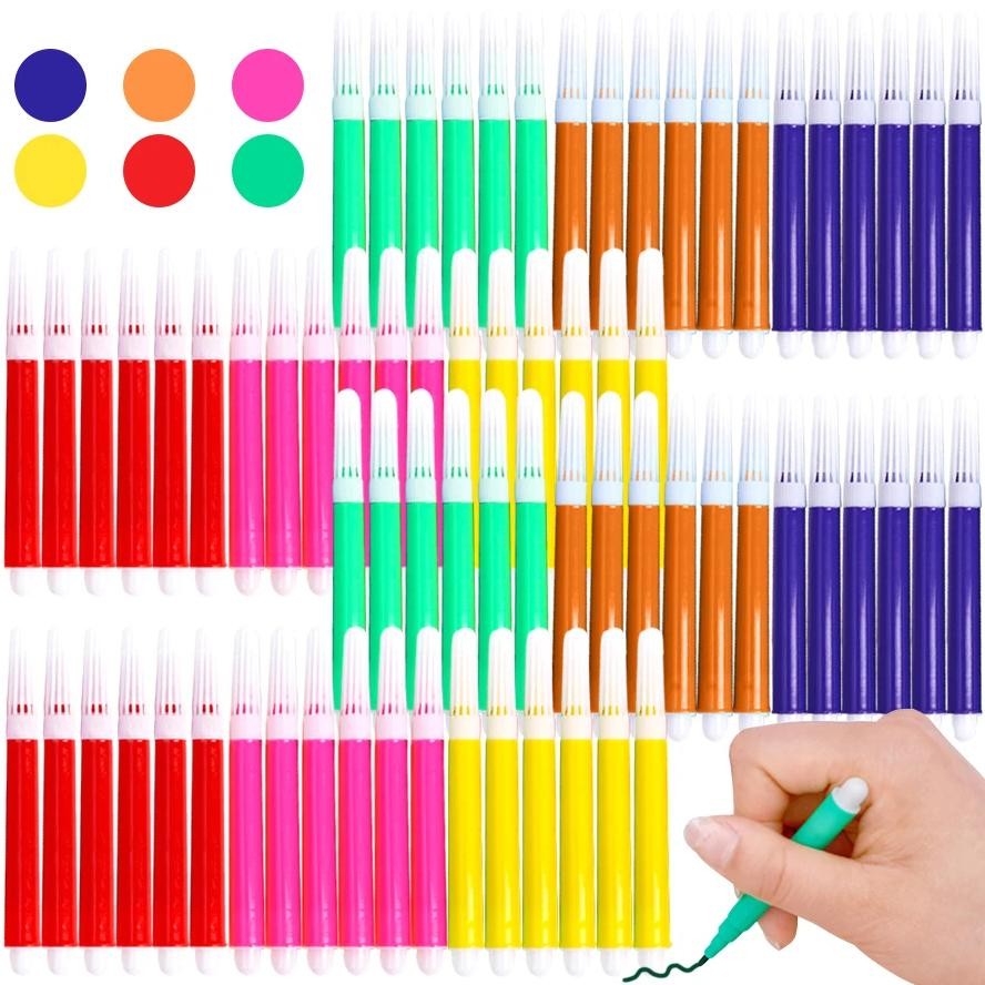

5-20Packs 6-Color Mini Watercolor Pen 9.5Cm Graffiti Painting Pen Suitable For Paper Non-Woven Canvas Painting Diy Drawing Pen