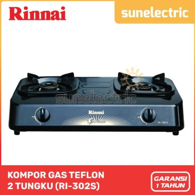 Tersedia Rinnai RI 302 S Kompor Gas Stove 2 Tungku RI-302 S / RI302 S/ RI 302S/ RI302S / RI-302S