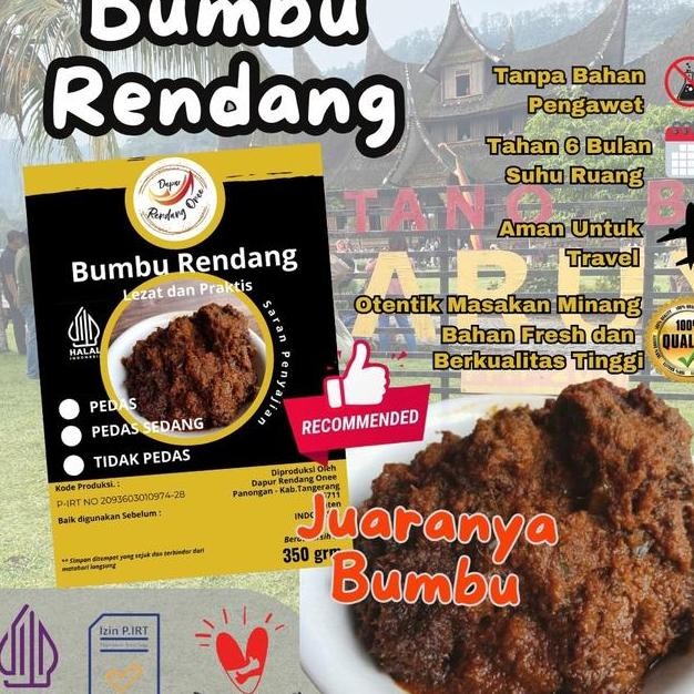 

Bumbu Rendang Padang Dapur Rendang Onee Rempah Spices Masakan N