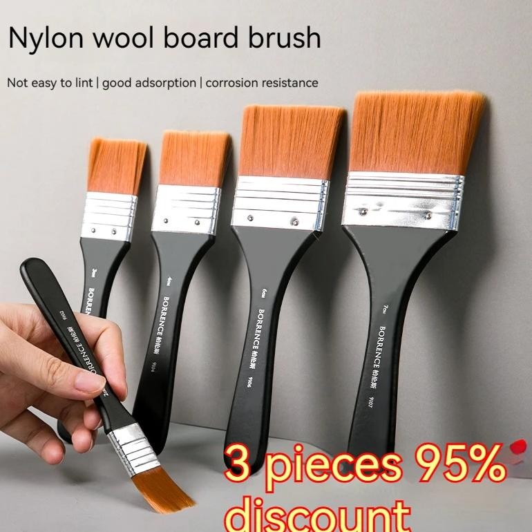 

Borrence 1/2/3/5Pcs Memory Nylon Paint Brushes Set For Acrylic Oil Drawing Watercolor Wooden Painting Brush Tools Art Supplies