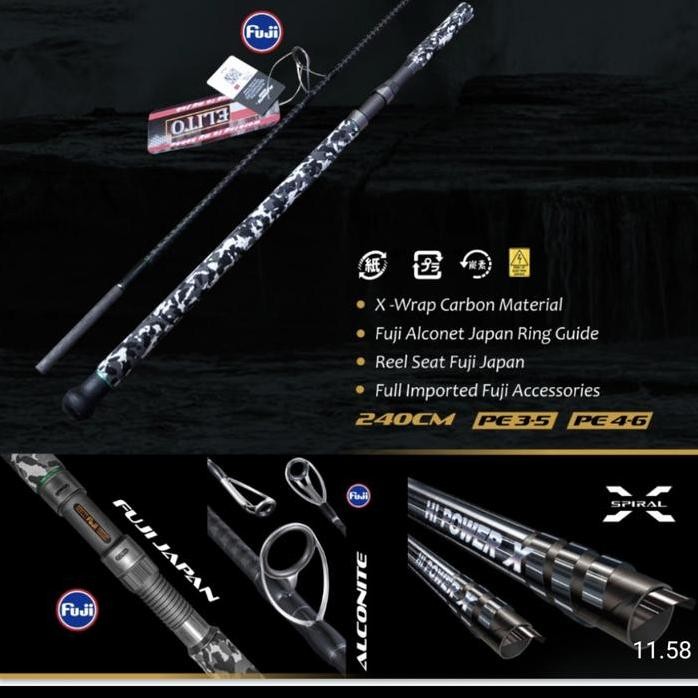 

Terlaris Joran Popping Elito Gt Hunter Fuji Alconet 802 240 Cm Kevlar Spiral