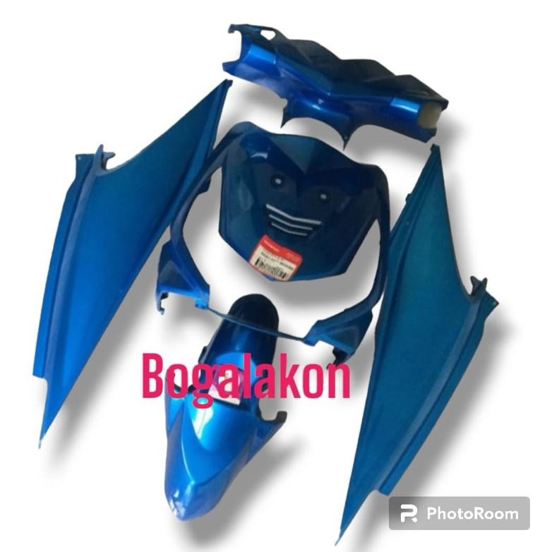 Cover Body Beat Karbu Halus Full Sett Biru Muda Gen 1 Original AHM