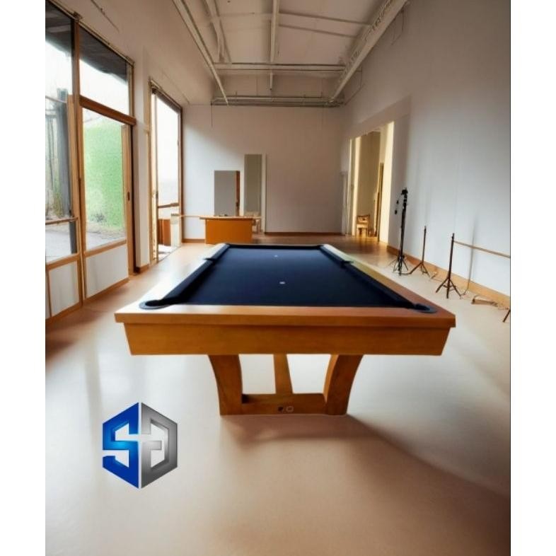 Billiard 8feet Full Kayu Jati Solid lengkap dengan penutup meja untuk dinner,meeting dll