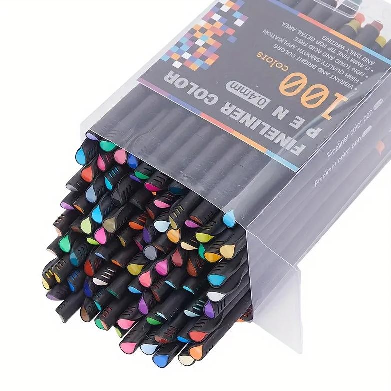 

12-100 Color Fine Point Marker Pens Vibrant Drawing & Writing Set Ultra-Fine Tip For Journaling Planner Art Note Taking And Ca