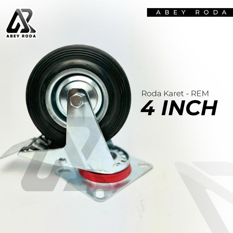 HJK Roda Karet Troli 4 inch (REM)