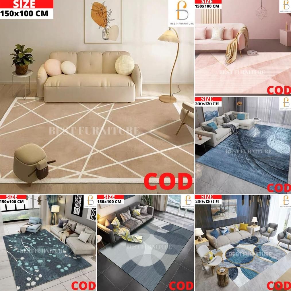 Premium Quality Karpet Lantai Anti Slip Minimalis Karpet Ruang Tamu Ruang Kamar