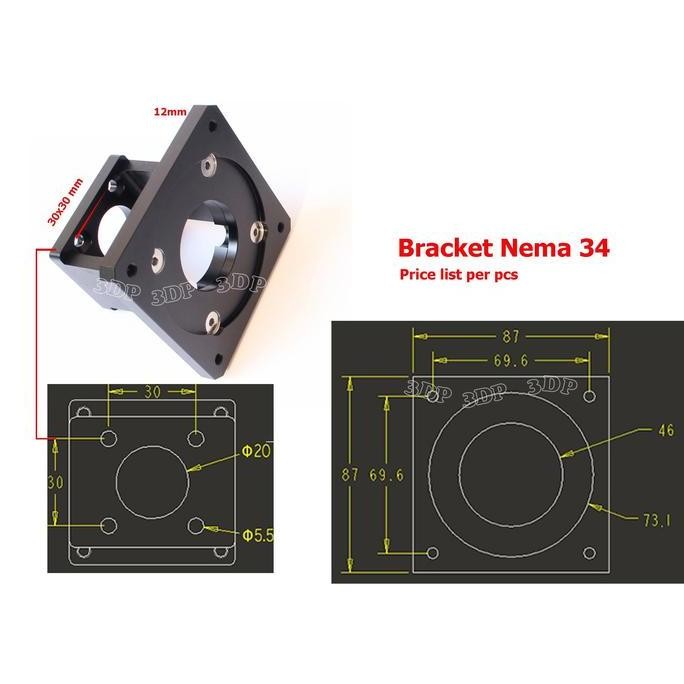 READY Bracket Stepper motor 86 (Nema 34)