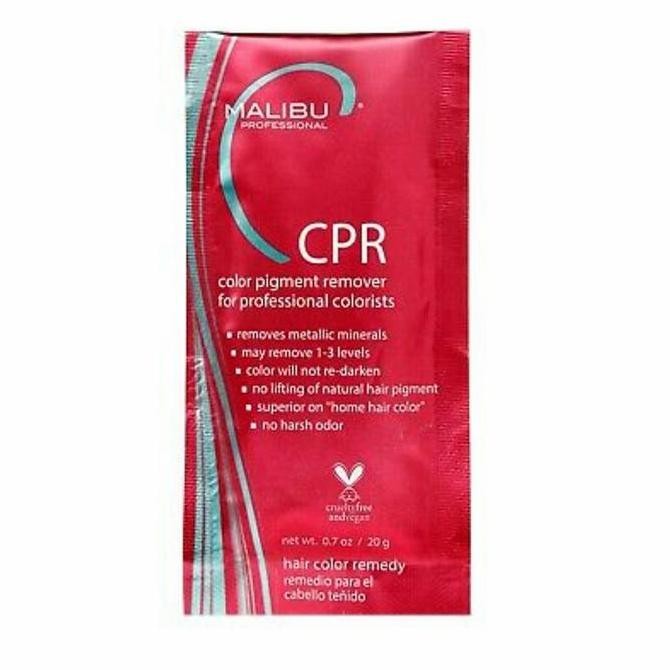 TERLARIS - hair color remover 6 sachet MALIBU C CPR Color Pigment Stain Remover