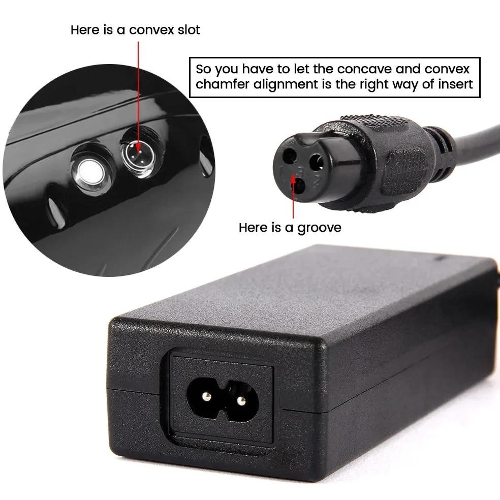 42V 2A Universal Lithium Scooter Charger For 36V Electric Hoverboard Self-Balancing Scooter EU US Pl