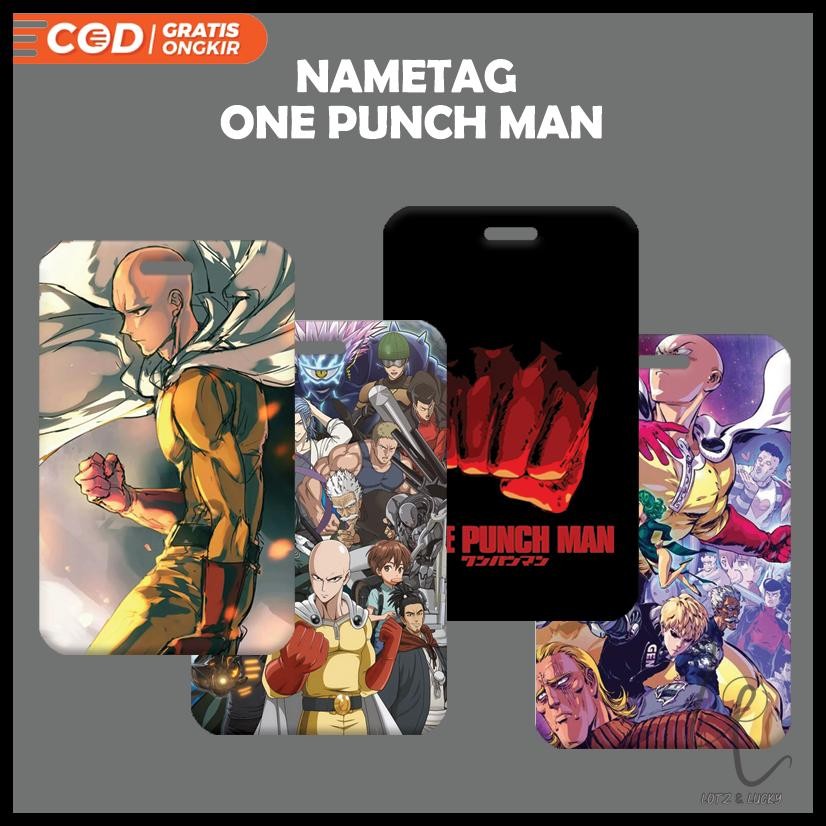 

(N009) NAMETAG ONE PUNCH MAN TANPA TALI / CARD HOLDER SAITAMA / ID CARD GENOS / TEMPAT KARTU