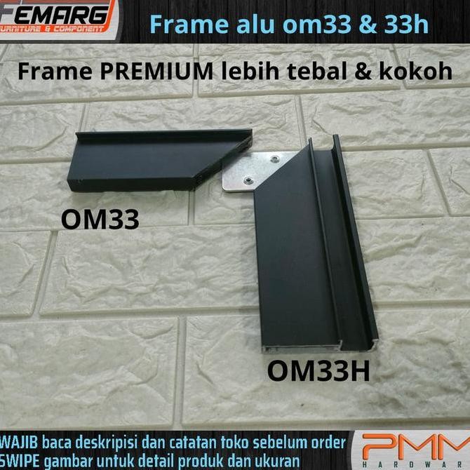 

frame aluminium kaca wardrobe OM 33 FEMARG |profil alumunium gagang pintu lemari edging Kualitas Original