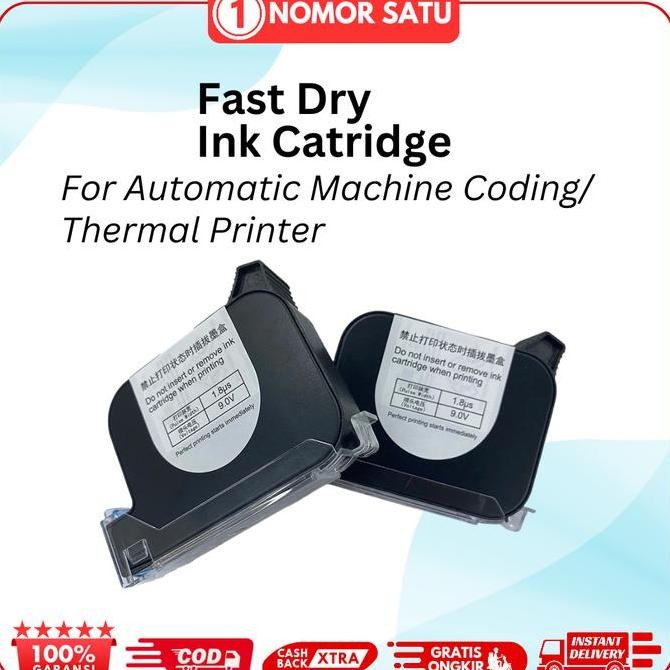 

Tinta Untuk Mesin Coding Otomatis// Thermal Printer Catridge Ink Solvent Kualitas Original