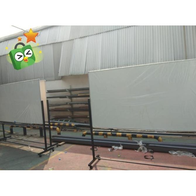 

60x120 Papan Tulis Berdiri Beroda White Board Non Magnetik EcoSave Kualitas Original