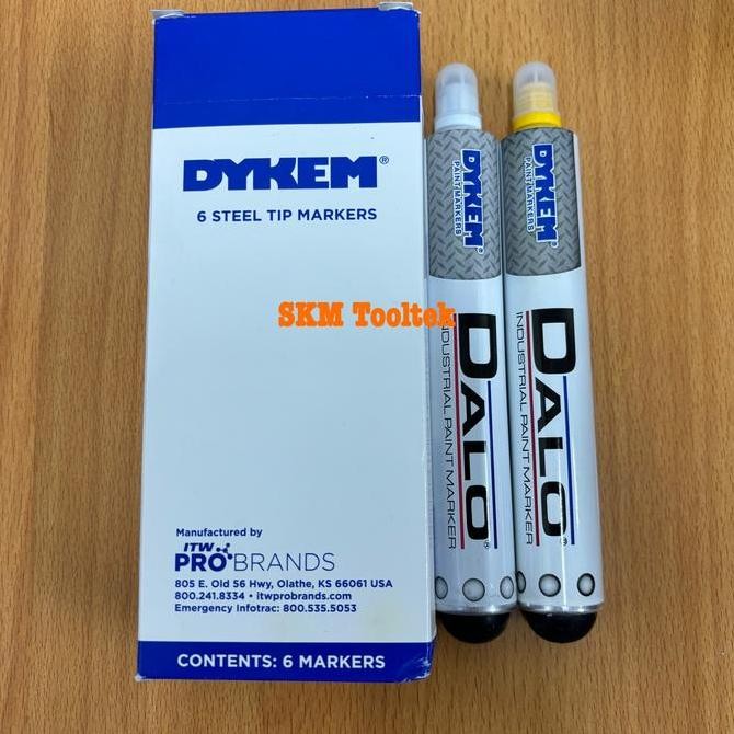 

Dykem Dalo Paint Marker Dykem Dalo Industrial Paint Marker Dykem Dalo Spidol Besi (Putih & Kuning) Kualitas Original