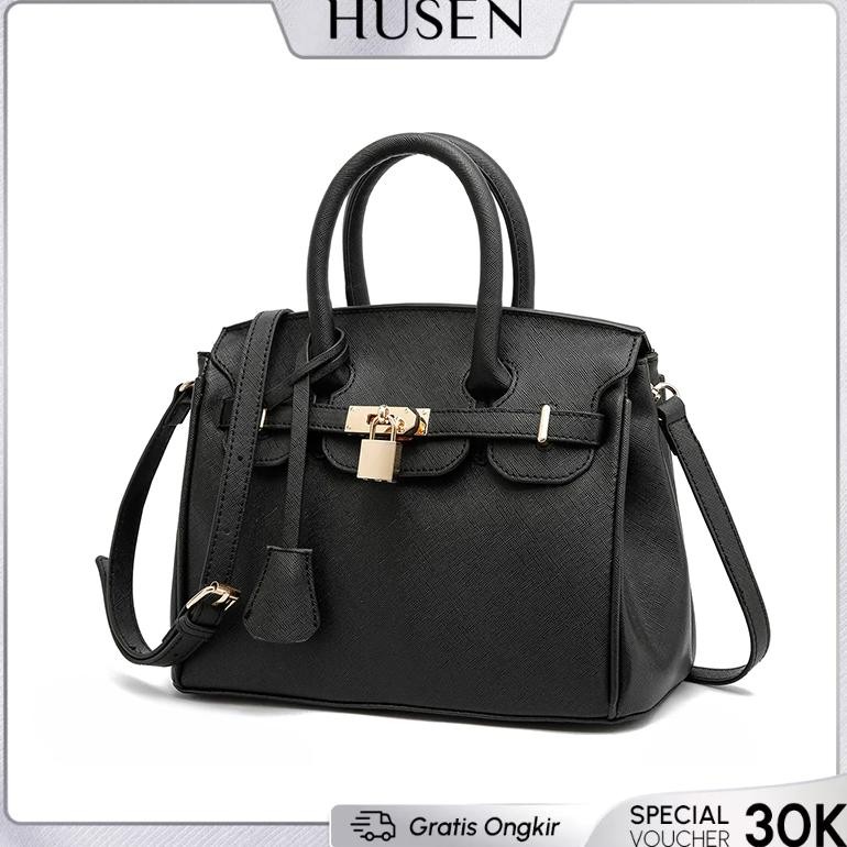 HUSEN Shoulder Bag Wanita Raquel Bag Tas Kerja Kuliah Tas Jinjing Kulit SIntetis Kekinian Original