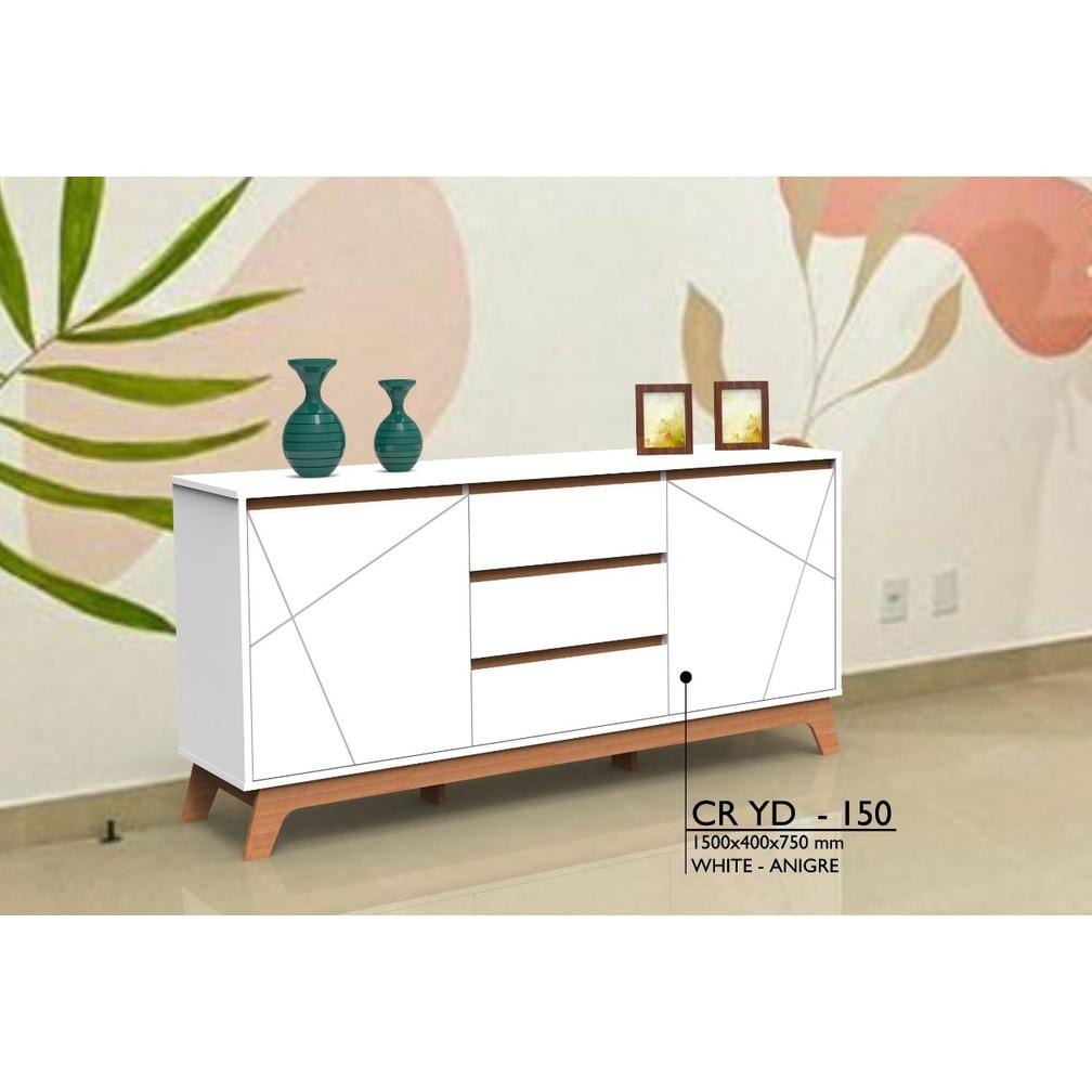 Meja TV Minimalis Rak TV Putih Modern 120 Murah Kuat