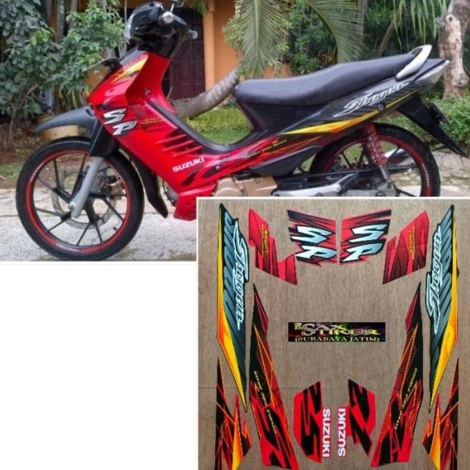 Promo Striping original Suzuki Shogun SP 125 merah tahun 2006 2007 COD