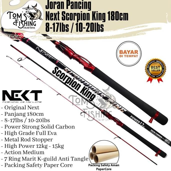 

Terlaris Joran Pancing Next Scorpion King 180Cm Carbon Solid (12Kg - 15Kg) Full Eva Murah - Toms Fishing
