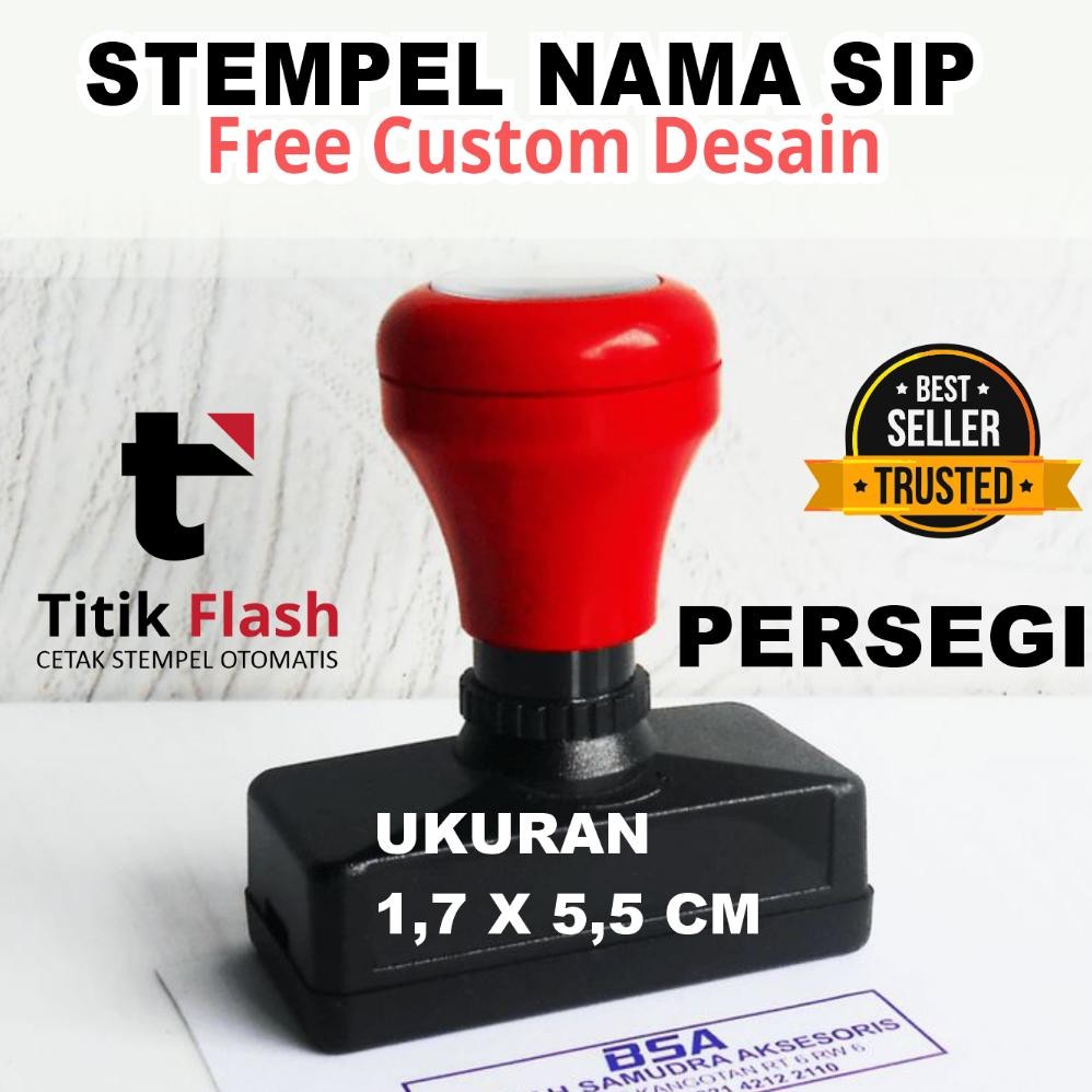 

NEW!!! (TERMURAH )Stempel Nama dokter/Stempel cuctom 1,7 x 5,5 cm