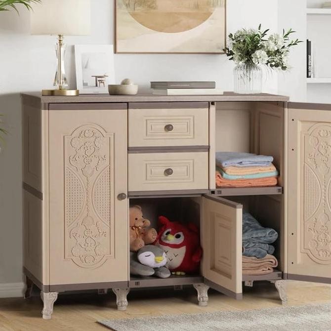 

CREDENZA RAK BUKU BUFET RUANG TAMU LEMARI ARSIP RAK ARSIP OTC DRAWER Kualitas Original