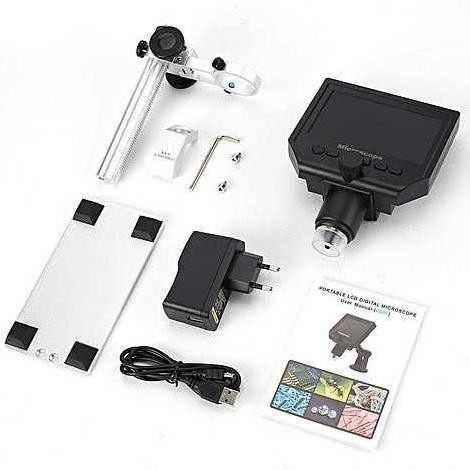 

Mikroskop Digital Service Magnifier Microscope 600X dengan Monitor & Metal Stand - G600 Kualitas Original