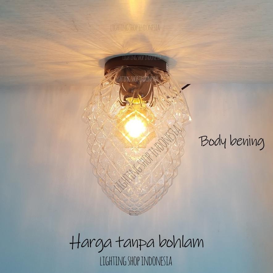 Lampu plafon rumah teras balkon minimalis susu bening acrylic