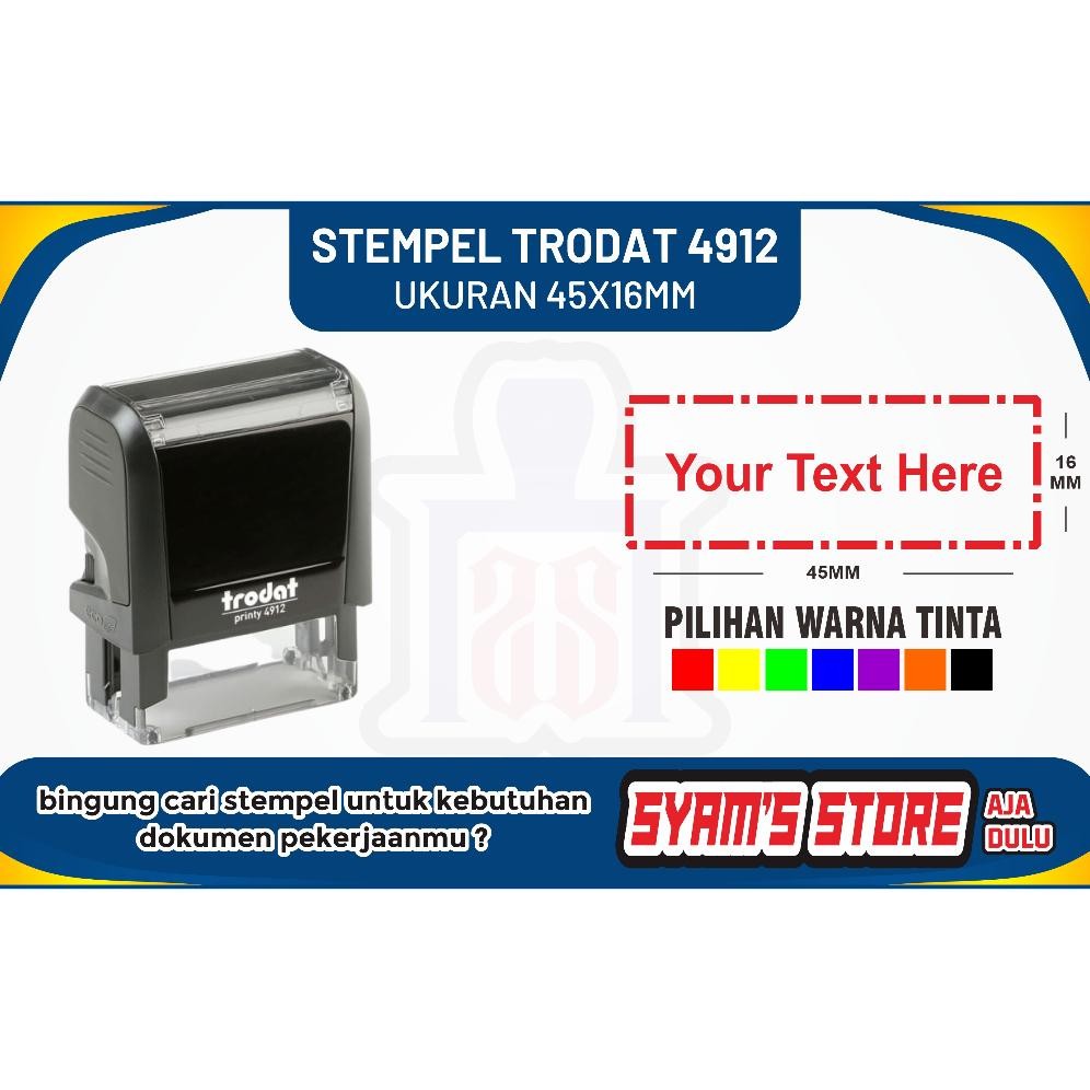 

NEW!!! Stempel custom TRODAT 4912, stempel nama dokter, stempel perawat, stempel copy, stempel perusahaan