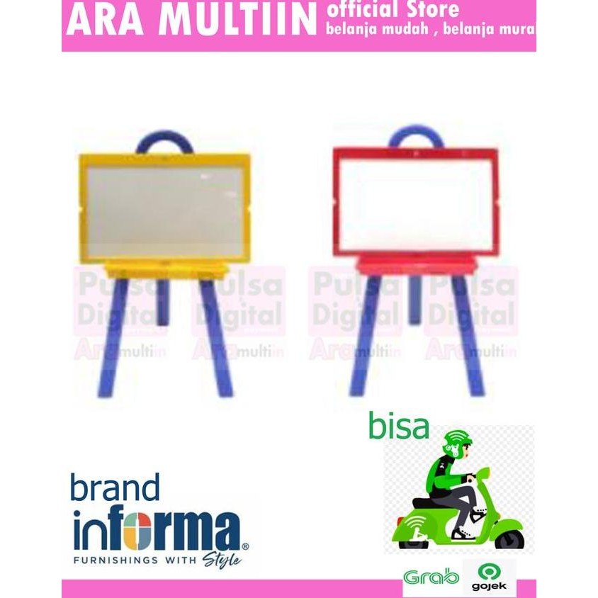 

Yaris Papan Tulis Anak - Biru/Merah, Biru/Kuning, 60x100x105 cm Kualitas Original