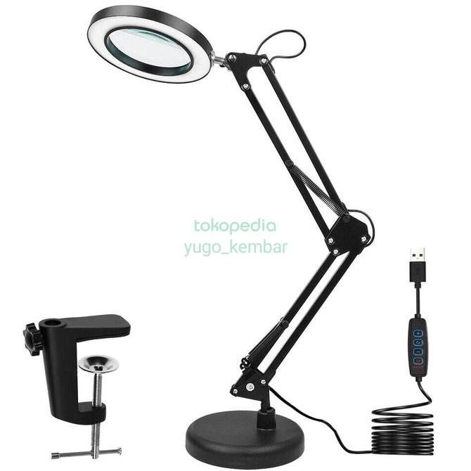 

Lipat Profesional 10X Kaca Pembesar Lampu Meja Kaca Pembesar Lampu LED Kualitas Original